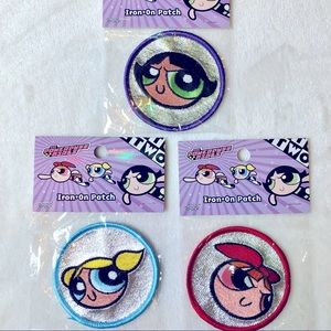 Power Puff Girls iron on patches- each girl in unopened packaging- Rare